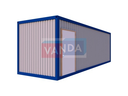 Блок контейнер металлический с тамбуром 5,85х2,4 - Вагонка ПВХ